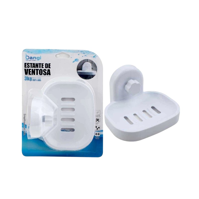 Επιτοίχια σαπουνοθήκη μπάνιου με βεντούζα - 03437