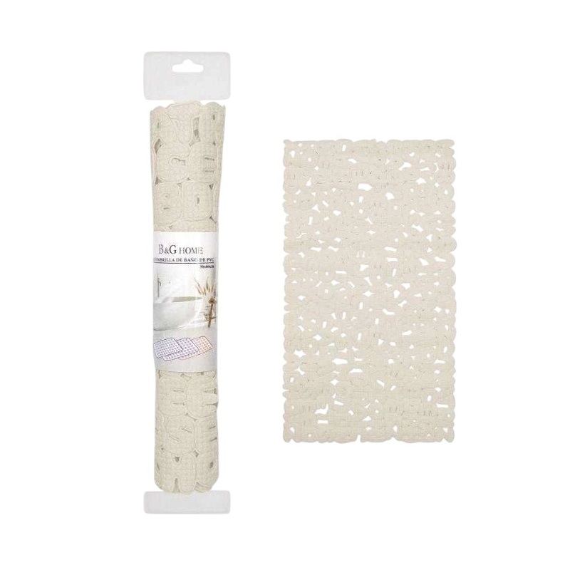 Αντιολισθητικό πατάκι μπάνιου - M0832 - 36x66cm - Beige - 21075