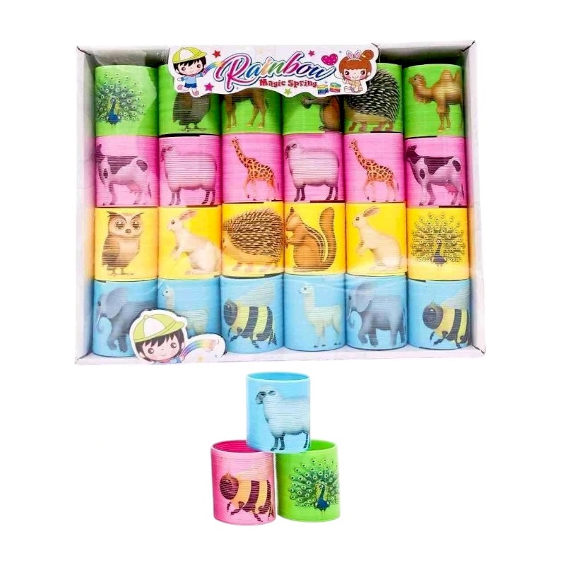 Σετ ελατήρια πολύχρωμα με ζωάκια - 24pcs - SM45-284 - 215288