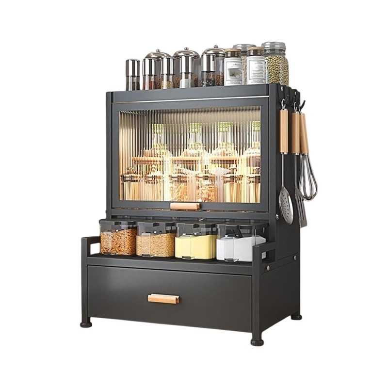 Ντουλάπι οργάνωσης κουζίνας διώροφο - 11908 - 114029 - Black