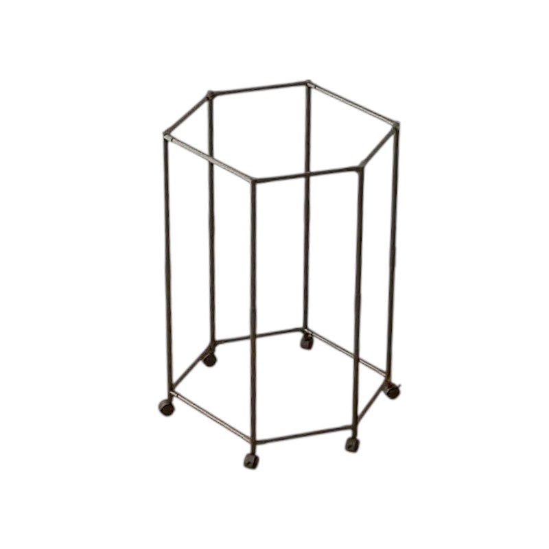 Τροχήλατη κρεμάστρα δαπέδου εξάγωνη - YH9913-1 - 114319 - Black