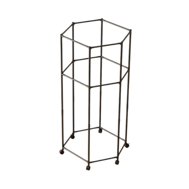 Τροχήλατη κρεμάστρα δαπέδου εξάγωνη 2 επιπέδων - YH9913-2 - 114326 - Black