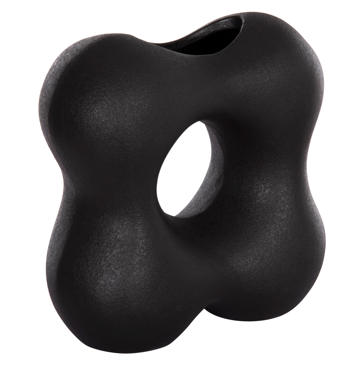 ΕΠΙΤΡΑΠΕΖΙΟ ΚΕΡΑΜΙΚΟ ΔΙΑΚΟΣΜΗΤΙΚΟ SEBOR HM4594.02 ΜΑΥΡΟ ΜΑΤ 18x9x18Υεκ