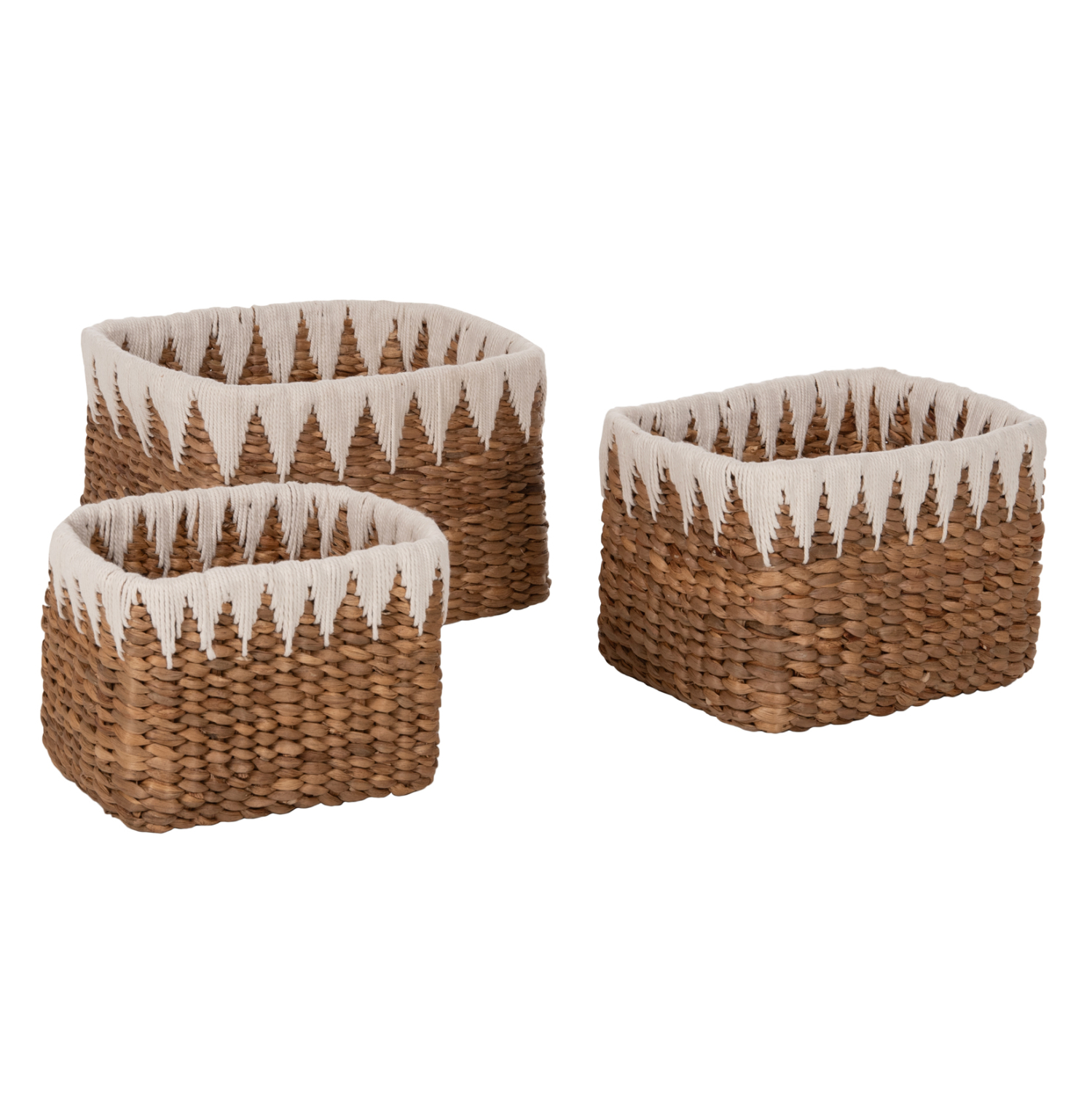 ΚΑΛΑΘΙΑ ΨΑΘΙΝΑ ΤΕΤΡΑΓΩΝΑ HM4296 ΣΕΤ 3- ΦΛΟΙΟΣ Δέντρου ΜΠΑΝΑΝΑΣ 40x30x25Υεκ.