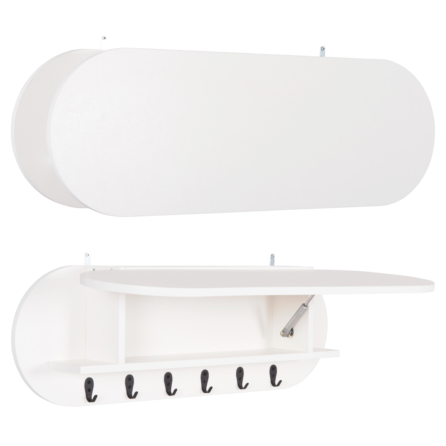 ΚΡΕΜΑΣΤΡΑ ΕΙΣΟΔΟΥ & ΚΛΕΙΣΤΟ ΡΑΦΙ STOR HM18078.01 ΜΕΛΑΜΙΝΗ ΛΕΥΚΗ 84x15.5x28.5Υεκ