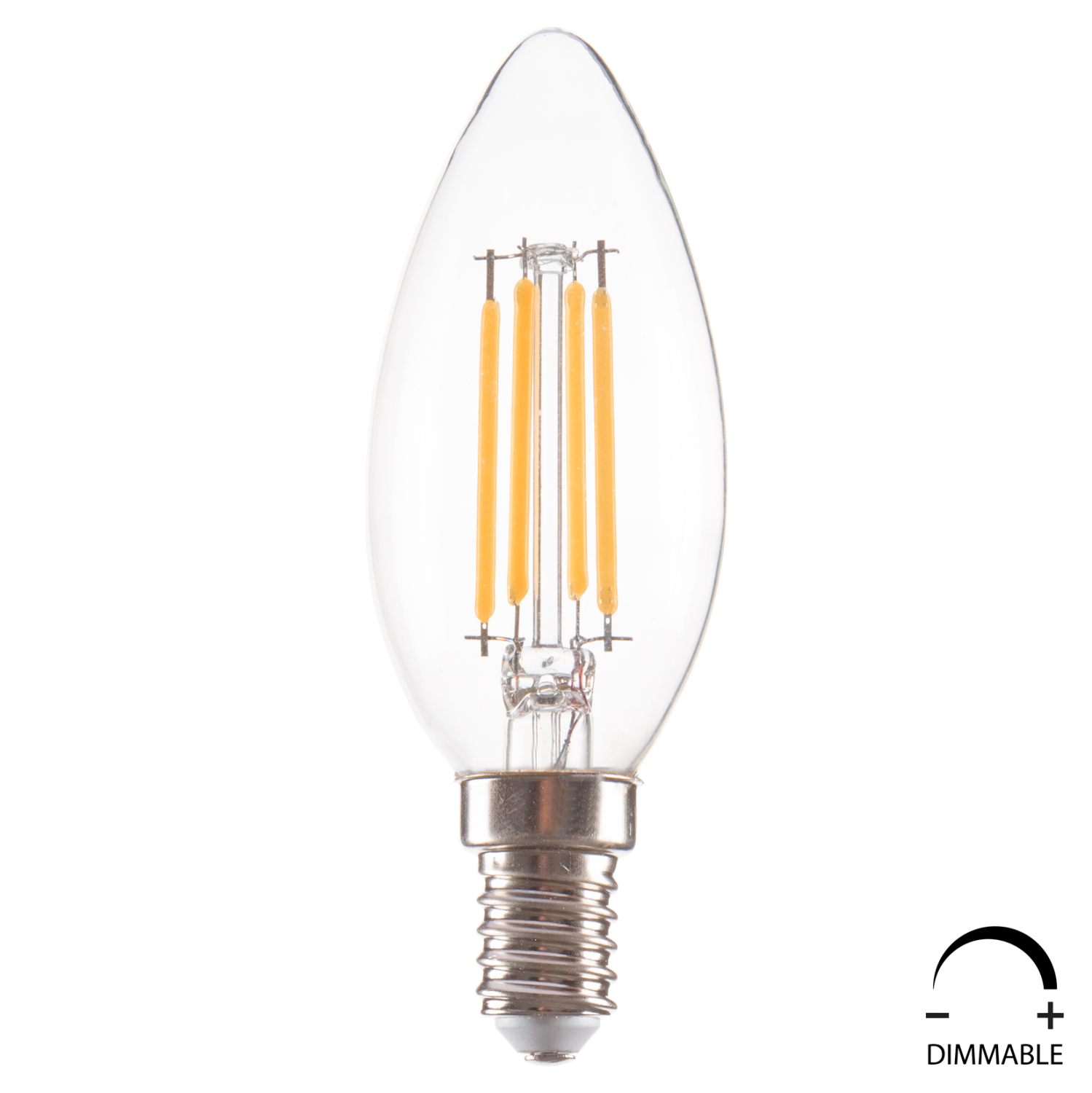 ΛΑΜΠΤΗΡΑΣ LED FILAMENT 4W E14 3000K ΔΙΑΦΑΝΟΣ DIMMABLE HM4048.01