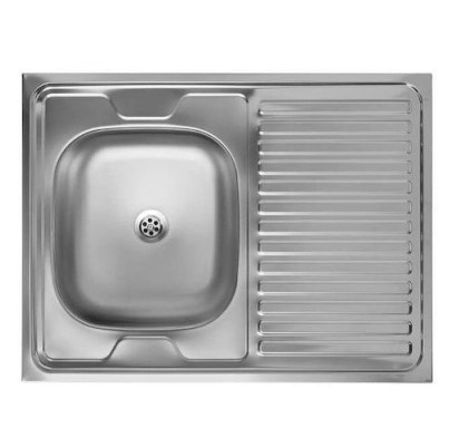 ΝΕΡΟΧΥΤΗΣ ΚΟΥΖΙΝΑΣ ΑΝΟΞΕΙΔΩΤΟΣ ΑΣΗΜΙ INOX 80x60x16.5 HM18319