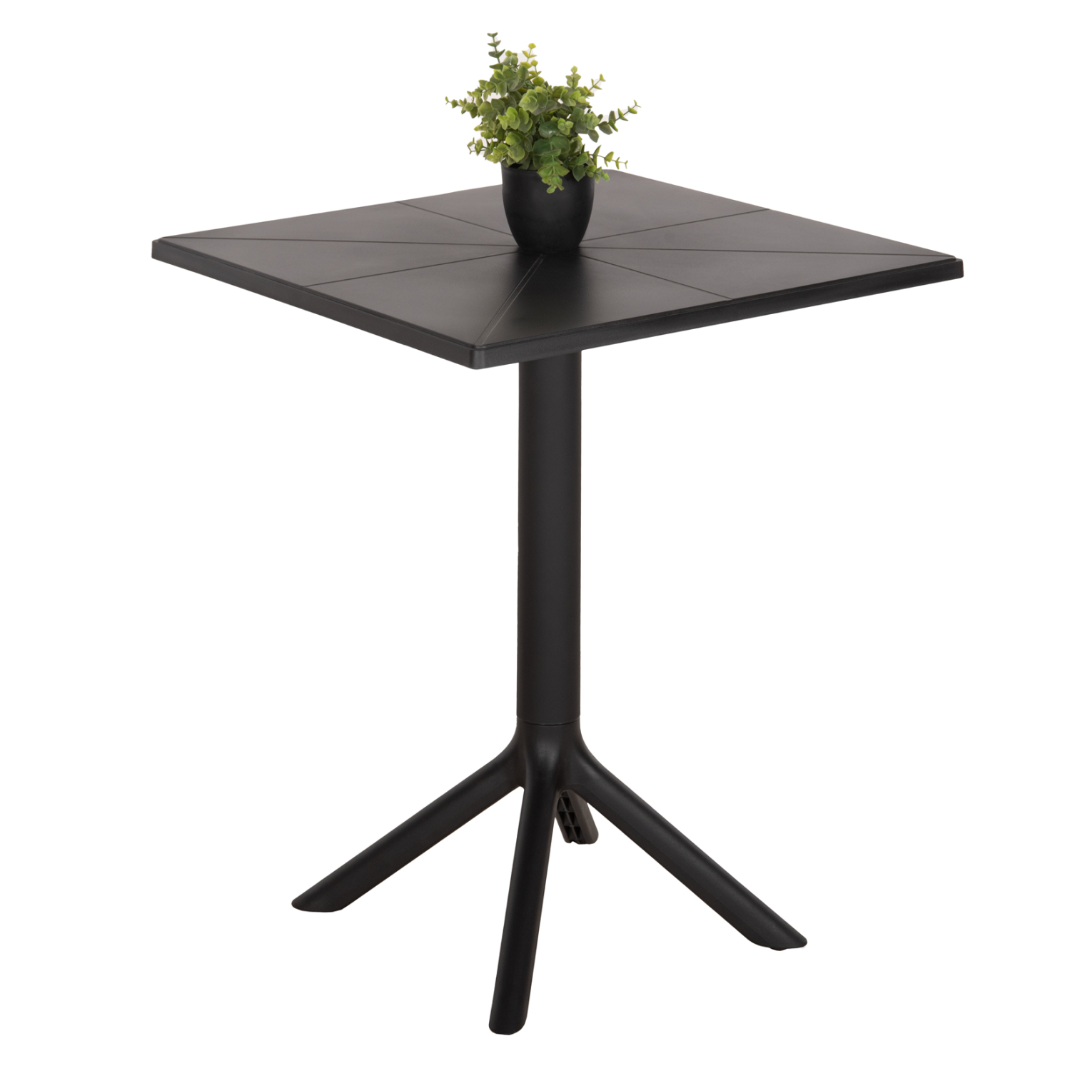 ΤΡΑΠΕΖΙ ΠΟΛΥΠΡΟΠΥΛΕΝΙΟΥ ΤΕΤΡΑΓΩΝΟ TERRIN HM6125.12 ΜΑΥΡΟ 60,5x60,5x76,5Υεκ.