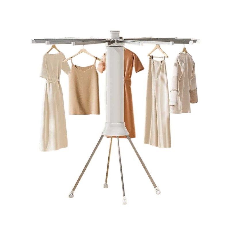 Πτυσσόμενη κρεμάστρα δαπέδου & απλώστρα ρούχων τροχήλατη - 12002-1 - 114265