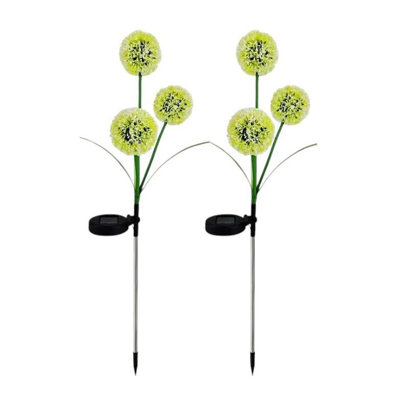 Φωτιζόμενα διακοσμητικά λουλούδια LED με ηλιακό πάνελ - 2pcs - 150319 - Yellow