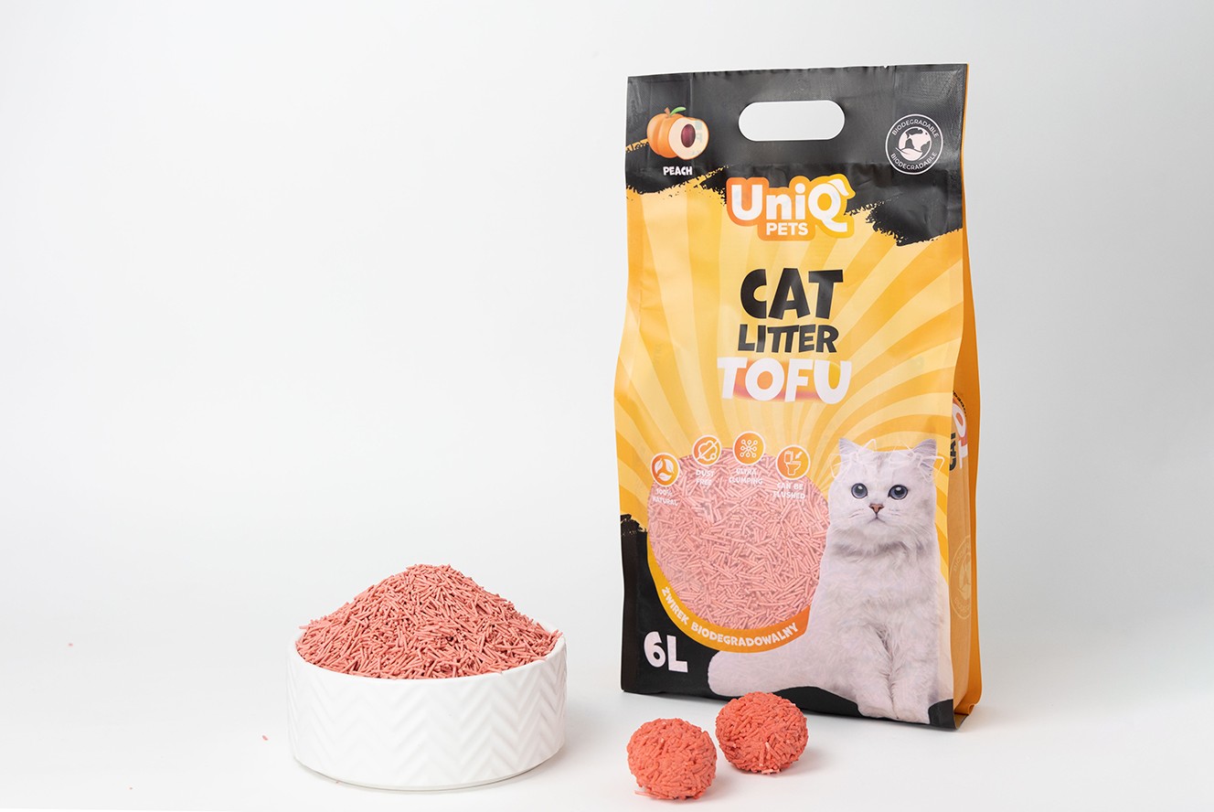Uniq Βιοδιασπώμενο τόφου 6Lt Άμμος Γάτας PEACH