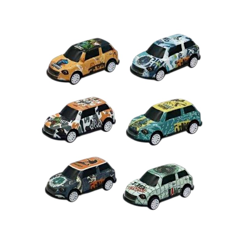 Σετ μεταλλικά αυτοκινητάκια - Pull Back - 6pcs - 562-27 - 917341