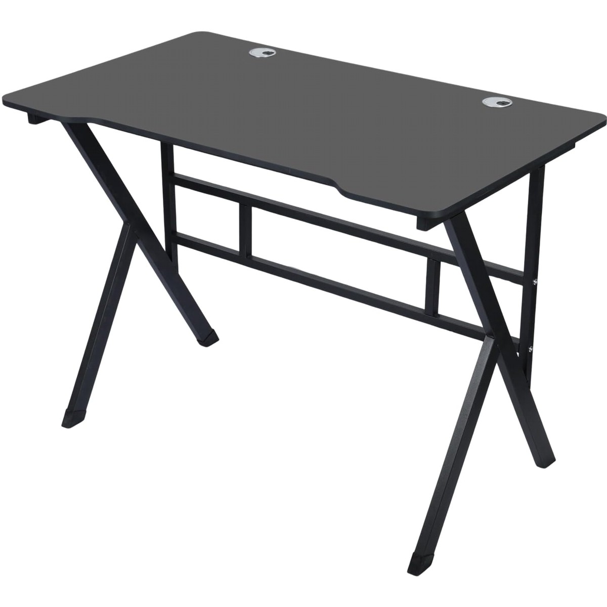 VenCore 2730-10001 - Gaming Desk 120x60x75cm Black - Μοντέρνο Γραφείο Gaming VenCore Μοριοσανίδας Carbon Fiber με Μεταλλικά Πόδια Μαύρο Μ120 x Π60 x Υ75cm