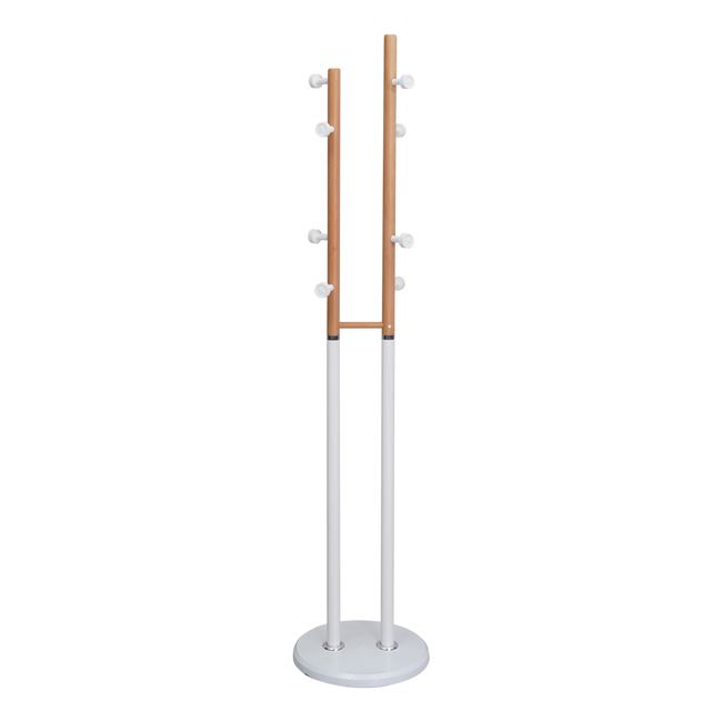 VenCore Nordic 5520-10003 - Καλόγερος Μεταλλικός Λευκός-Φυσικό 37x37x170cm