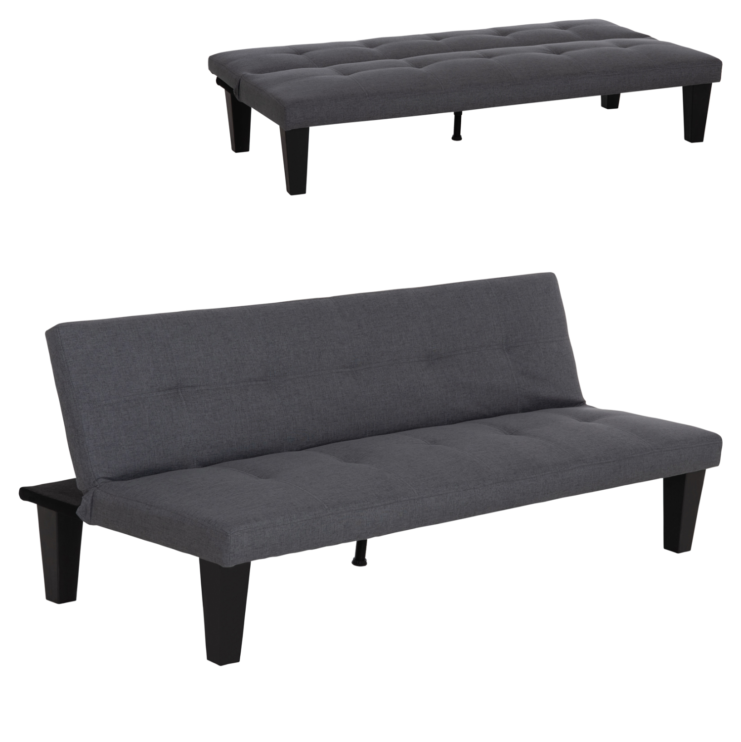 ΚΑΝΑΠΕΣ ΚΡΕΒΑΤΙ 2-ΘΕΣΙΟΣ KORO HM3304.01 ΓΚΡΙ PU ΔΕΡΜΑ 165x75x64Υεκ