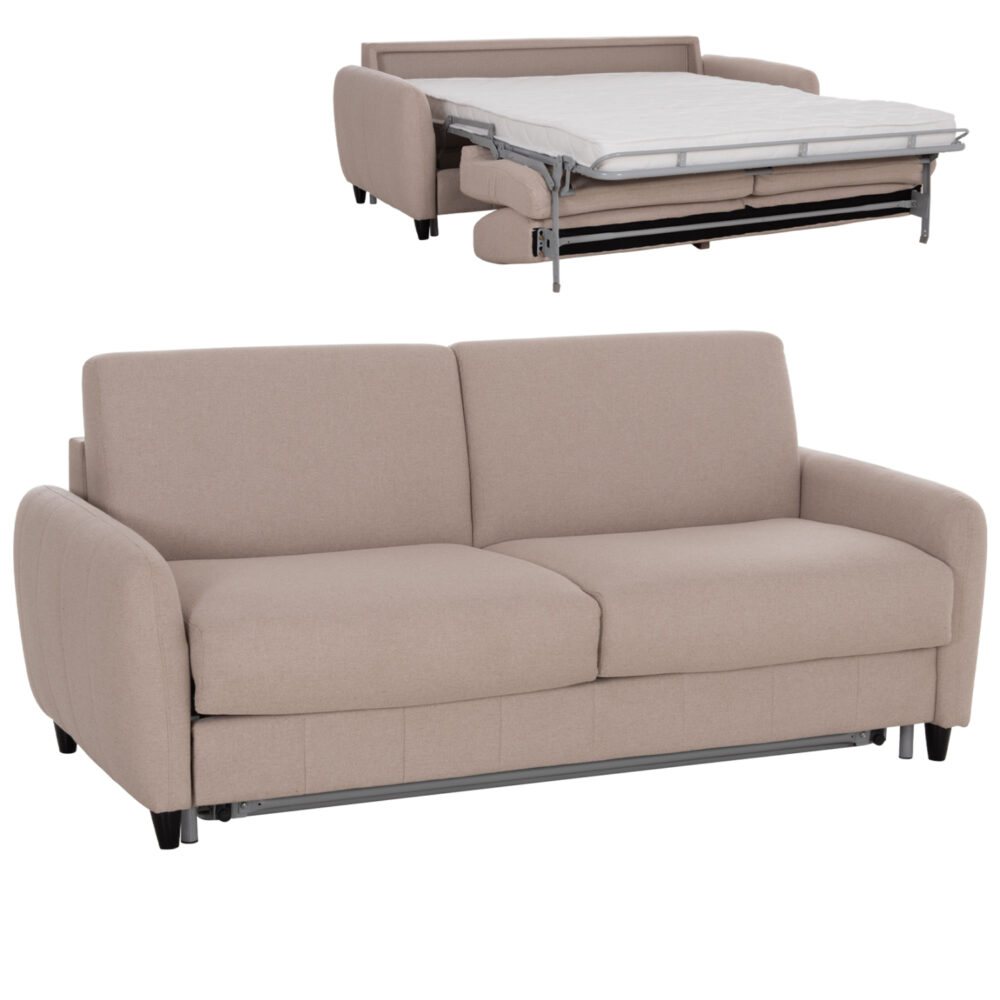 ΚΑΝΑΠΕΣ-ΚΡΕΒΑΤΙ ΜΕ ΑΝΑΔΙΠΛ.ΣΤΡΩΜΑ ETUDINE HM3311.02 ΜΠΕΖ ΥΦΑΣΜΑ 190x98x90Υεκ