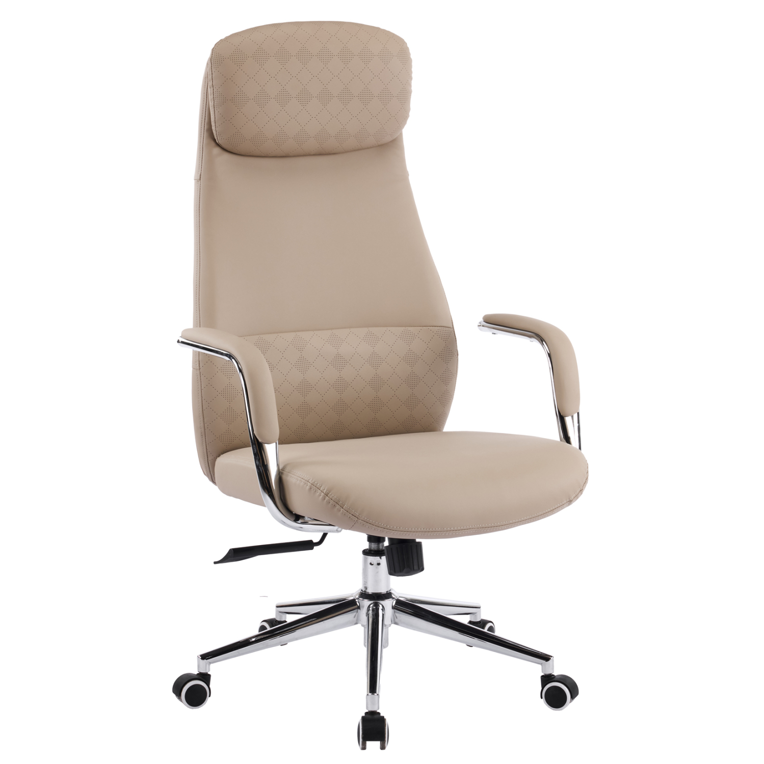 ΚΑΡΕΚΛΑ ΓΡΑΦΕΙΟΥ SONTY HM18354.02 ΜΠΕΖ PU ΔΕΡΜΑ--ΒΑΣΗ ΧΡΩΜΙΟΥ 67x68x125Υεκ