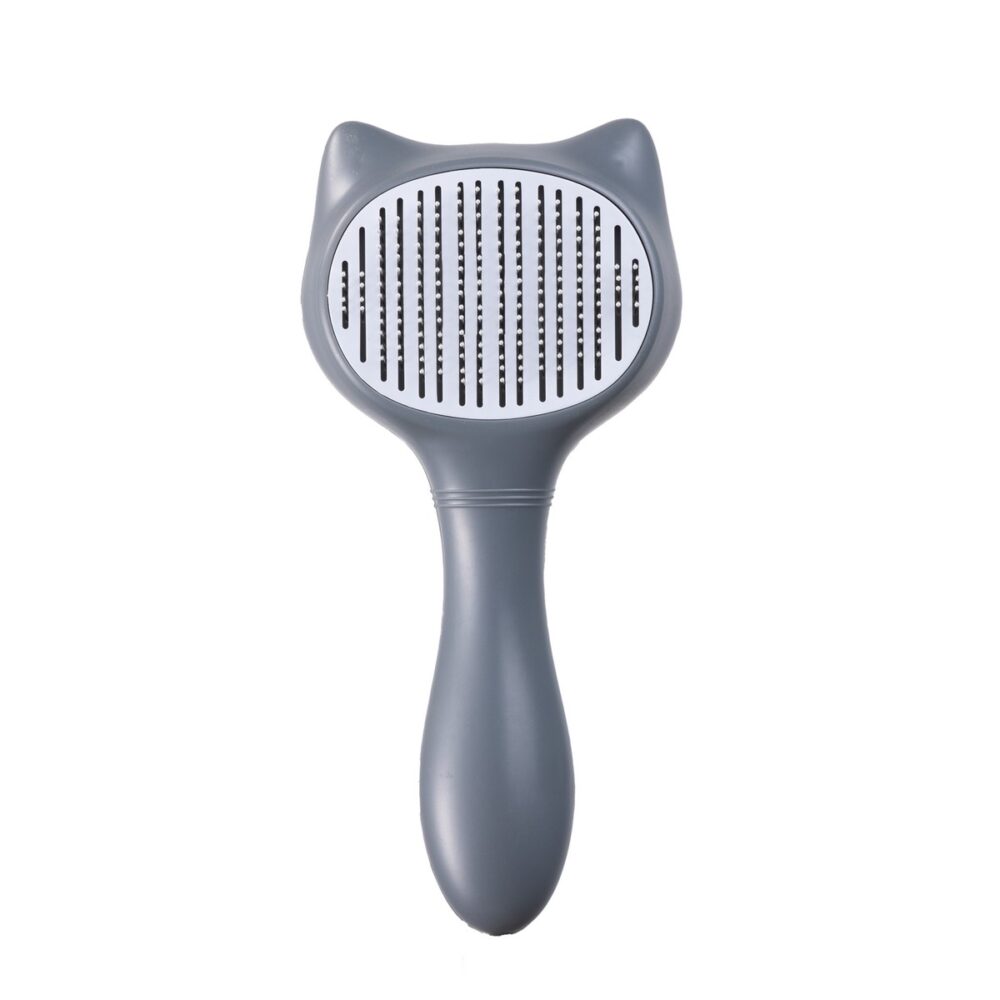 Uniq Pets Χτένα Γάτας Περιποίησης σε Σχήμα Γάτας Γκρι