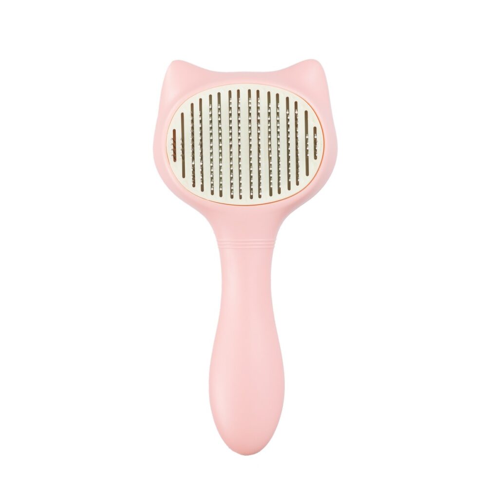 Uniq Pets Χτένα Γάτας Περιποίησης σε Σχήμα Γάτας Ροζ