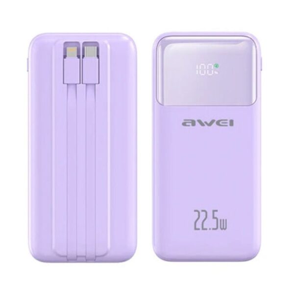 Powerbank - P106K - 10.000mah - 22.5W - AWEI - 001366 - Purple