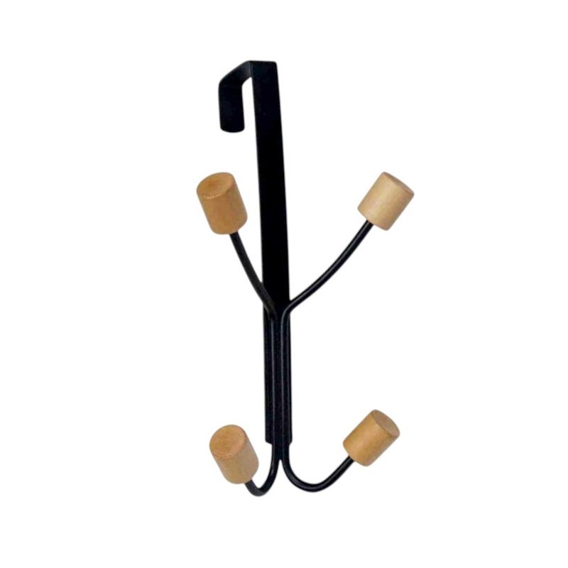 Μεταλλική κρεμάστρα πόρτας 4 θέσεων - 26406