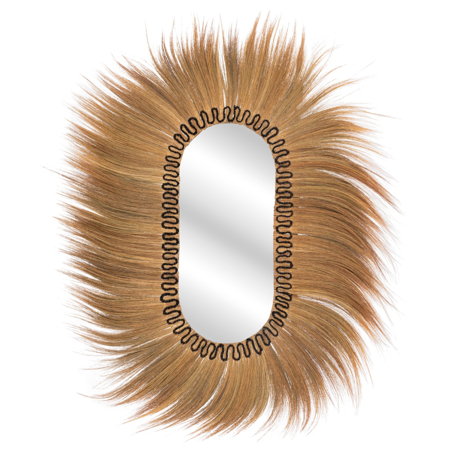 ΚΑΘΡΕΠΤΗΣ ΤΟΙΧΟΥ ΟΒΑΛ ΙΝΕΣ RAYUNG GRASS ΣΕ ΧΡΩΜΑ ΦΥΣΙΚΟ ΜΑΥΡΟ 110x5x160Yεκ.HM7803