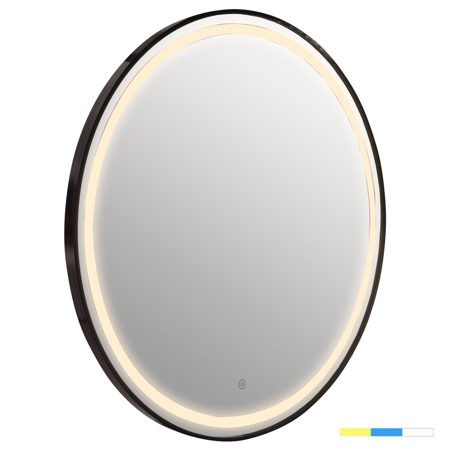 ΚΑΘΡΕΠΤΗΣ ΤΟΙΧΟΥ ΣΤΡΟΓΓΥΛΟΣ ROUNDER HM4503.01 ΑΛΟΥΜΙΝΙΟ ΣΕ ΜΑΥΡΟ-ΦΩΤΙΣΜΟΣ LED Φ80εκ.