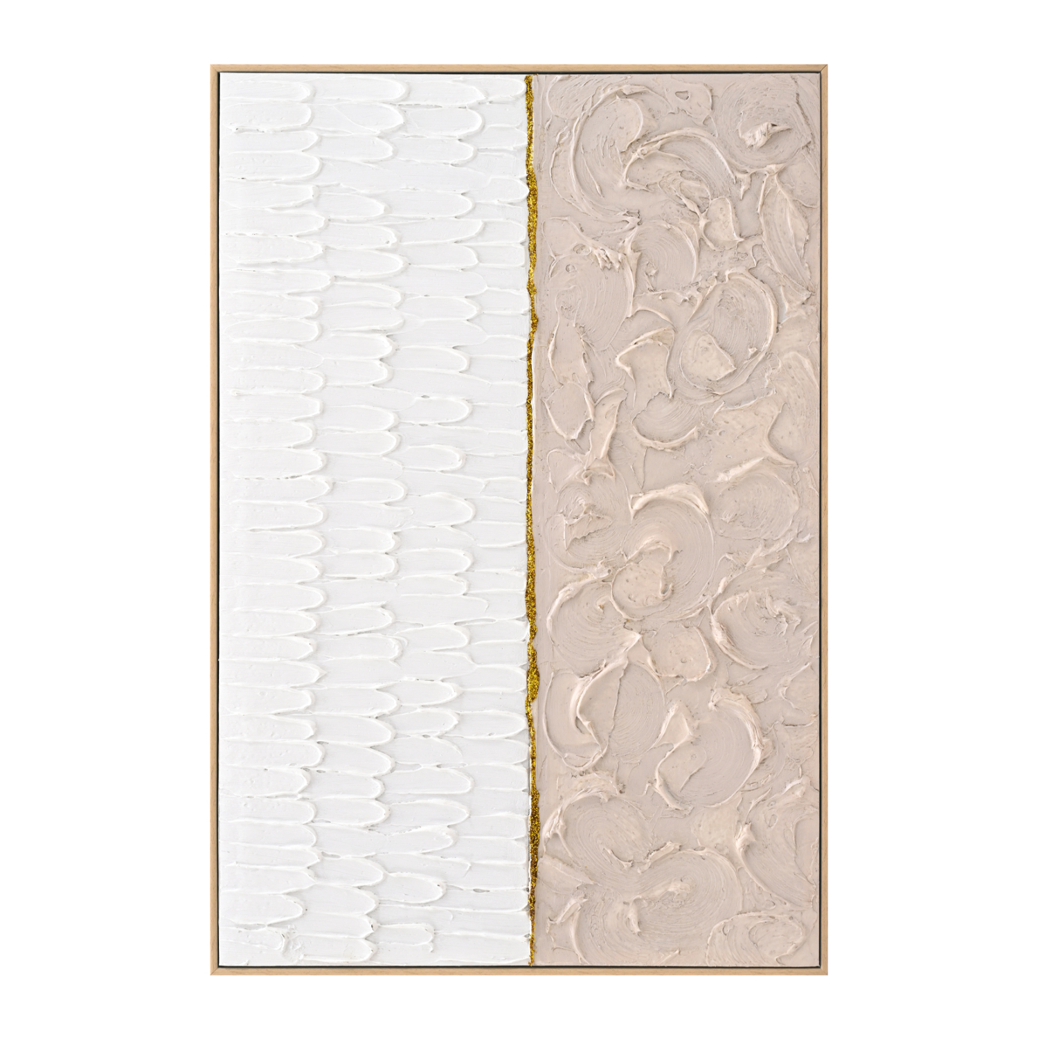 ΠΙΝΑΚΑΣ TOIXOY SHON HM4558 ΜΕ ΚΟΡΝΙΖΑ ΜΠΕΖ-ΚΑΜΒΑΣ ΣΕ ΛΕΥΚΟ-ΜΠΕΖ 62x4,5x92Υεκ.