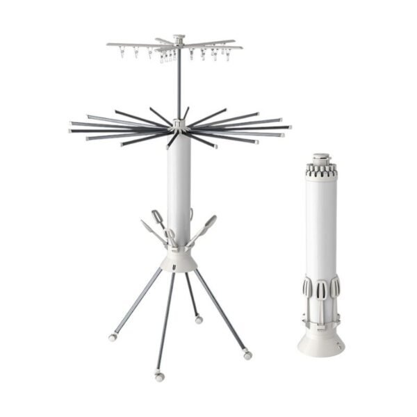 Πτυσσόμενη κρεμάστρα δαπέδου & απλώστρα ρούχων τροχήλατη - 12001-3 - 114258