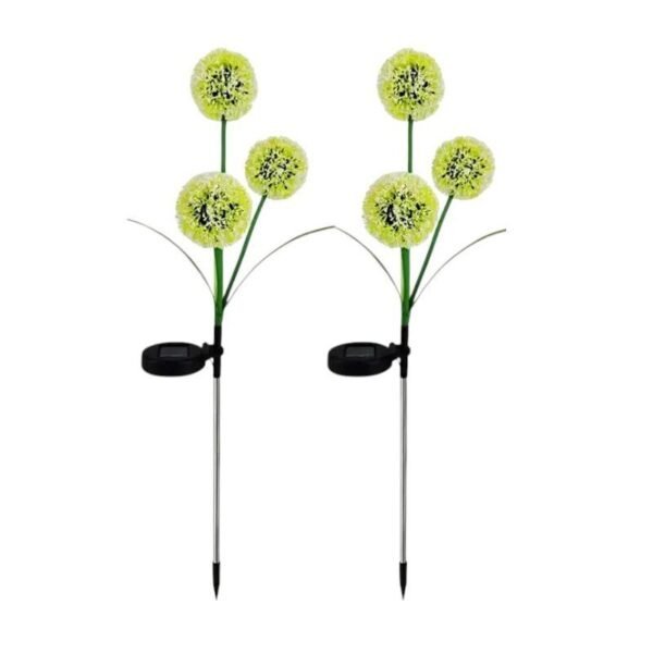 Φωτιζόμενα διακοσμητικά λουλούδια LED με ηλιακό πάνελ - 2pcs - 150319 - Yellow