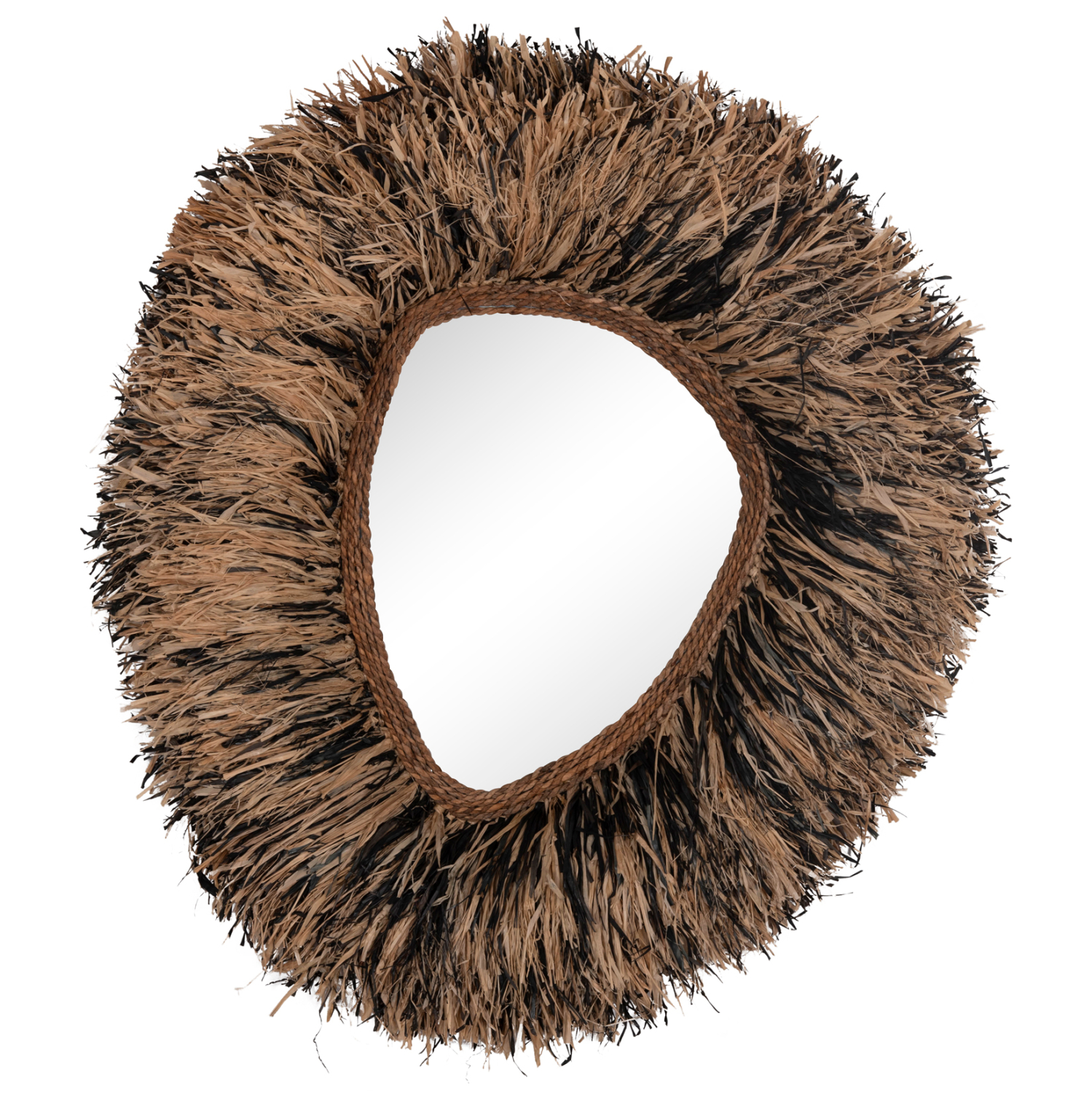 ΔΙΑΚΟΣΜΗΤΙΚΟΣ ΚΑΘΡΕΠΤΗΣ ΤΟΙΧΟΥ GRESSO HM4712 ΙΝΕΣ ΜΠΑΝΑΝΑΣ ΦΥΣΙΚΟ-ΜΑΥΡΟ 90x100Υεκ