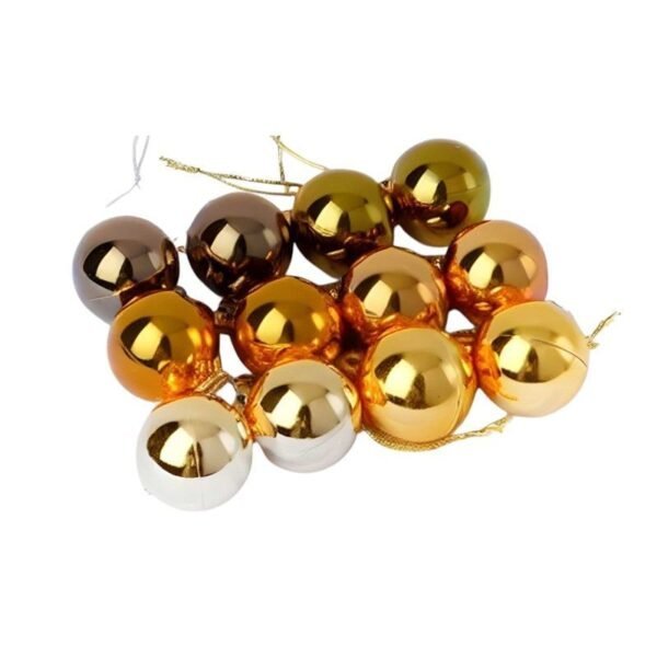 Σετ Χριστουγεννιάτικες μπάλες - 8cm - 12pcs - 326048 - Gold