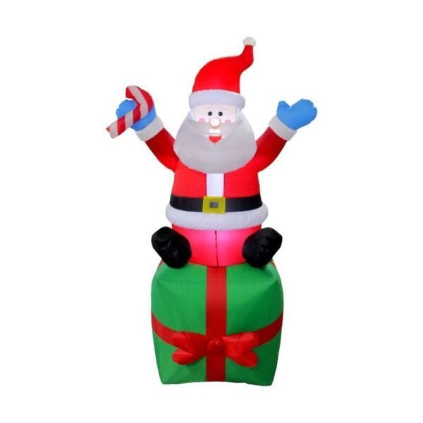 Φουσκωτός διακοσμητικός  Άγιος Βασίλης με φωτισμό - 1.8m - 817186