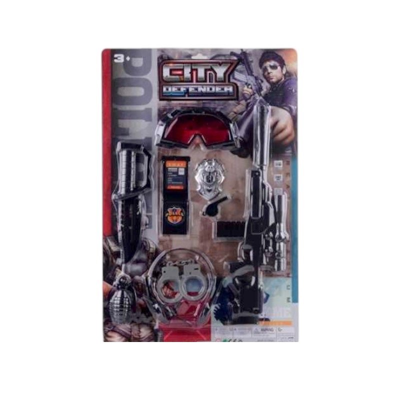 Σετ αστυνομικού με όπλο & αξεσουάρ - 633 - 917274