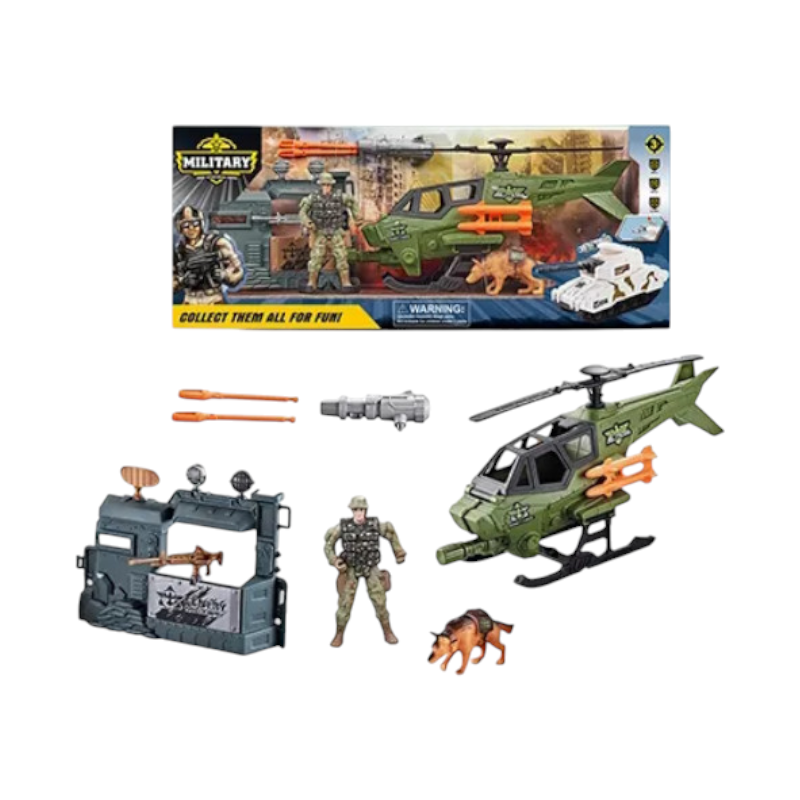 Σετ πολεμική βάση με ελικόπτερο - F16-1A - 917348