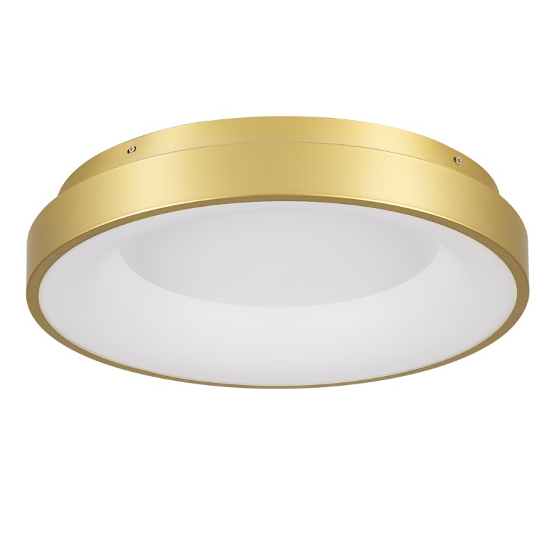 Gold Aura - Πλαφονιέρα Μονόφωτο LED 75W Μοντέρνο Χρυσό Minimal 3 Αποχρώσεις - Μ45 x Π45 x Υ8.5cm