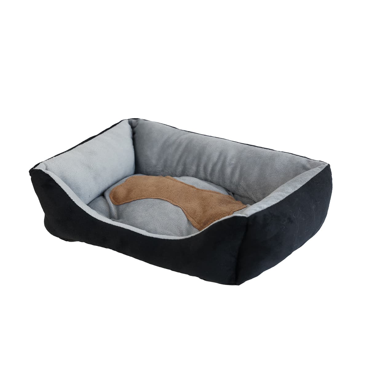 Uniq Κρεβάτι Κατοικιδίων DAILYNAP BONE Τετράγωνο Μαύρο Large