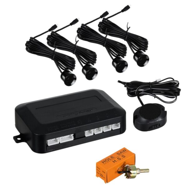 VenCore 5544-10001 - Parking Sensor with Buzzer - Σύστημα Παρκαρίσματος Parktronic 12V DC με 4 Αισθητήρες Μαύρου Χρώματος και Ηχητική Ειδοποίηση Buzzer