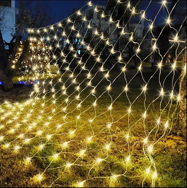 VenCore 7042-10005 - Fairy LED Net Lights 3x2m 192 LED 2200K - Χριστουγεννιάτικο Δίχτυ με Διάφανο Καλώδιο 12W 230V 3x2m με 192 LED Θερμό Λευκό 2200K IP65 Αδιάβροχη